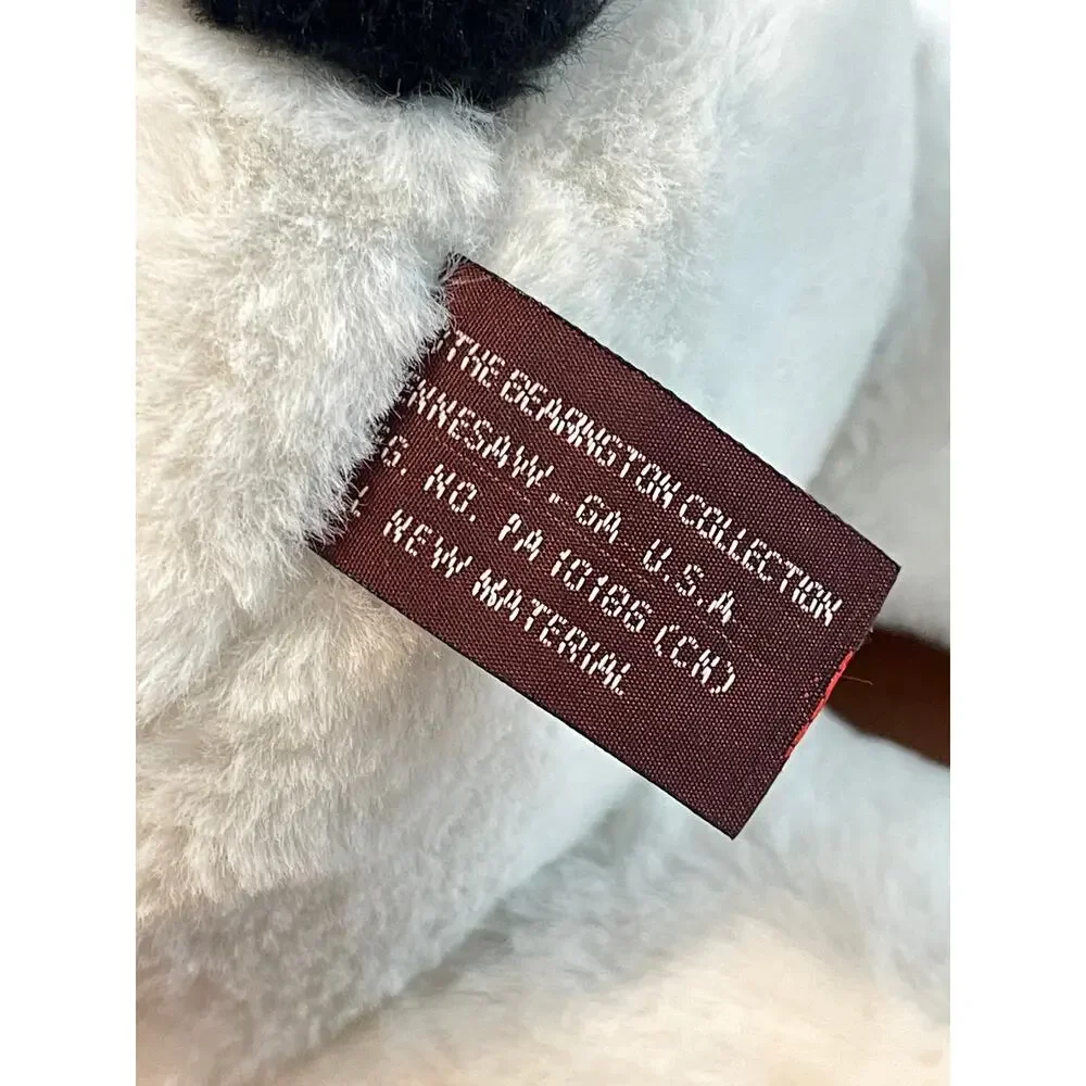 Bearington Cowlin The Cow Plush Toy 15” Farm Animal Black White Surface Washable